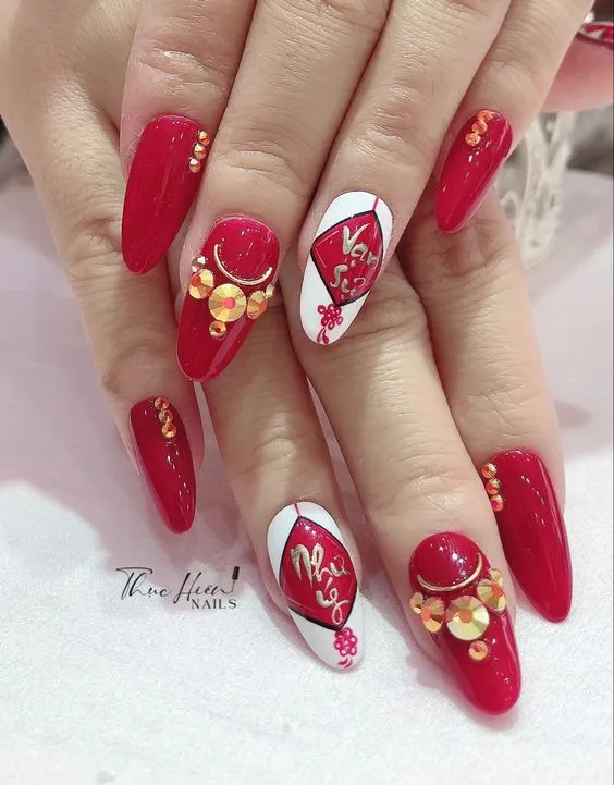 ลายเล็บตรุษจีน เล็บเจล-4