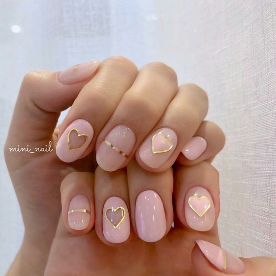 ลายเล็บเจลวาเลนไทน์