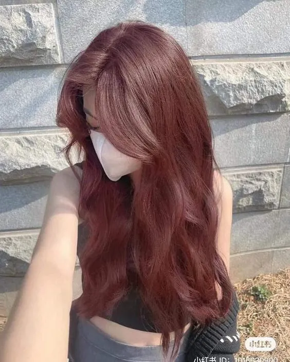 สีแดงเบอร์กันดี้ สีผม